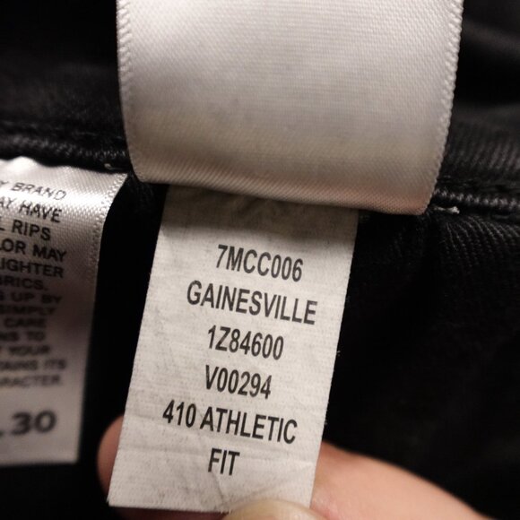 Lucky Brand 410 Athletic Straight Jeans Men’s 38x30 Gainesville Wash Black Denim - Picture 14 of 14